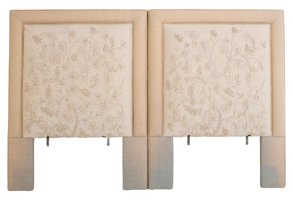 Upholstered Linen and Ribbon Headboards (1 of 8)
