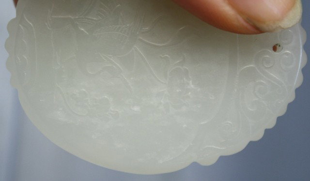 Chinese Carved Jade Ovoid Pendant - 10
