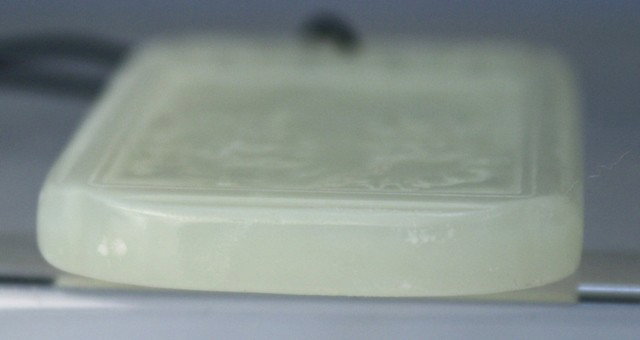 Chinese Carved Jade Rectangular Pendant - 2