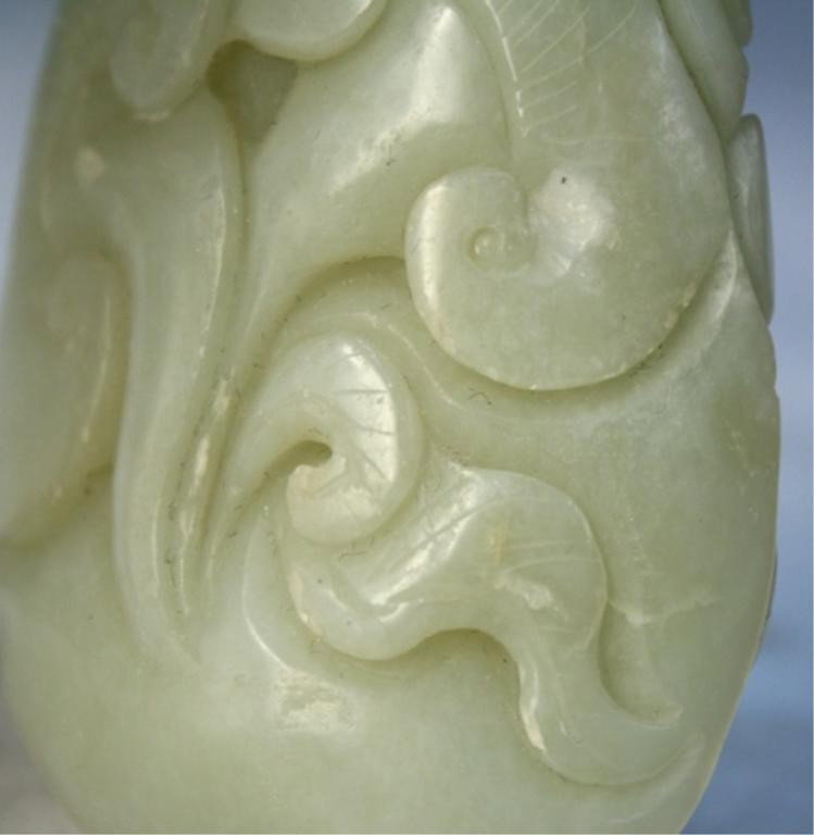 Chinese Jade Carving of Rooster and Mushrooms - 3