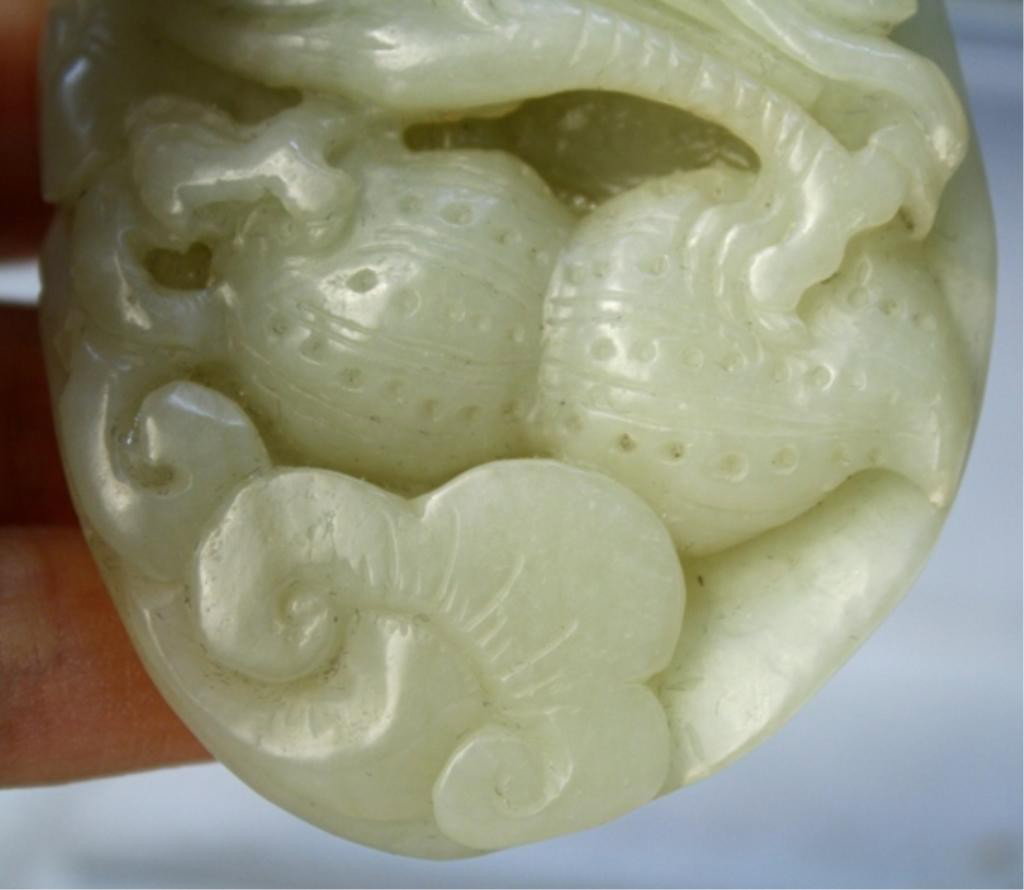 Chinese Jade Carving of Rooster and Mushrooms - 8