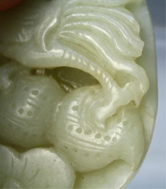 Chinese Jade Carving of Rooster and Mushrooms - 9