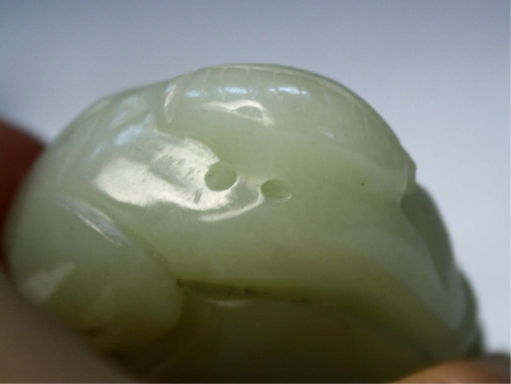Chinese Jade Carving w/ Openwork & Monkey - 3