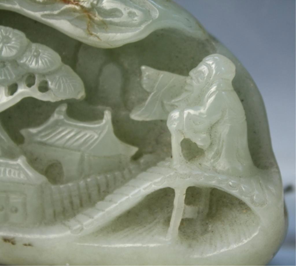 Chinese Jade Landscape Carving with Elder - 8