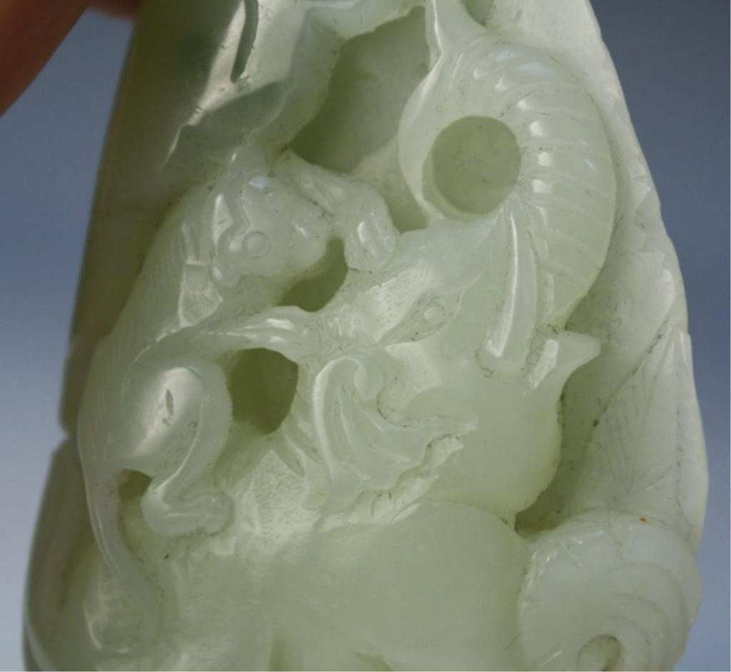 Chinese Jade Carving of Elephant & Monkey - 10