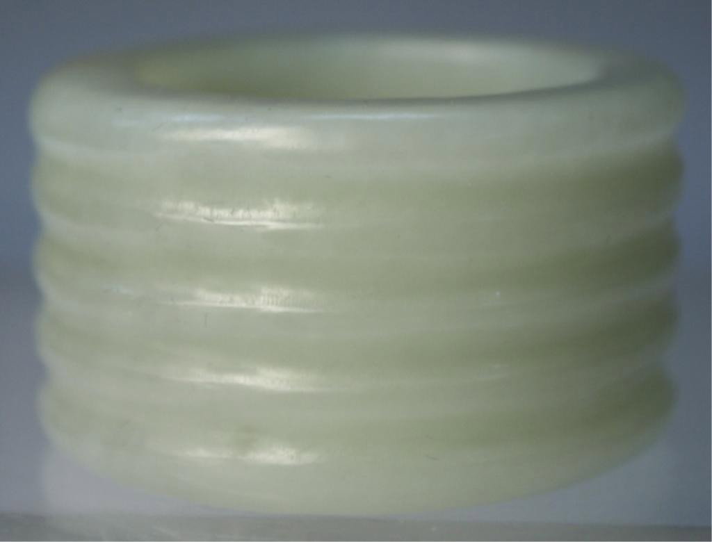 Chinese Carved Jade Archer's Thumb Ring - 2
