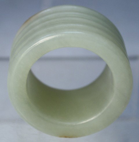Chinese Carved Jade Archer's Thumb Ring - 5