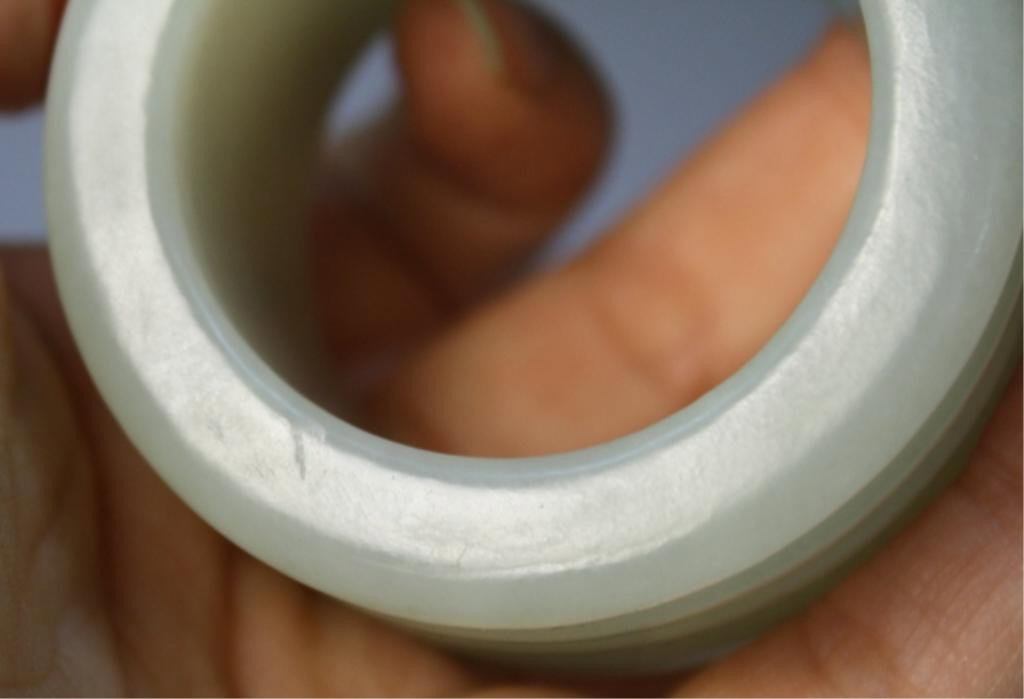 Chinese Carved Jade Archer's Thumb Ring - 8