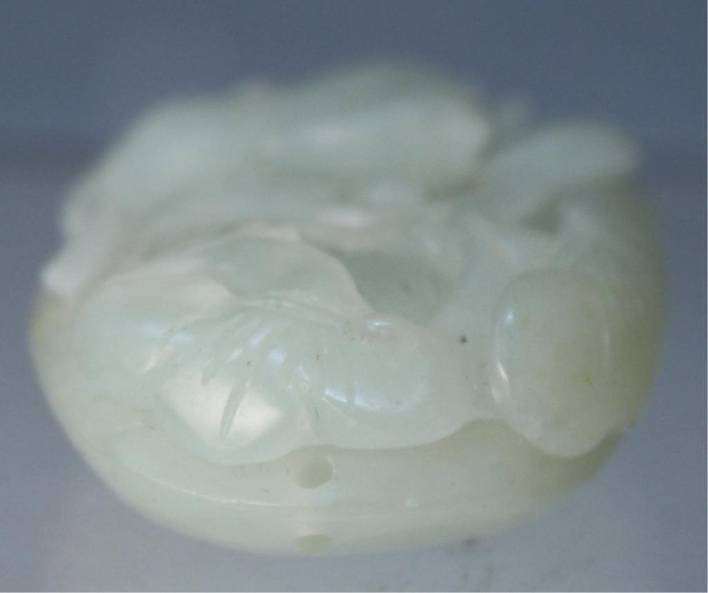 Chinese Small Jade Carving of Mouse & Mushrooms - 3
