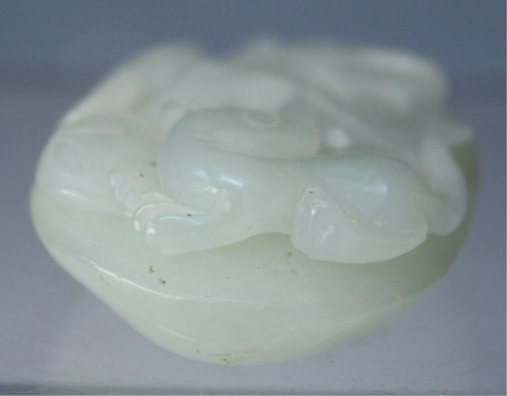 Chinese Small Jade Carving of Mouse & Mushrooms - 5