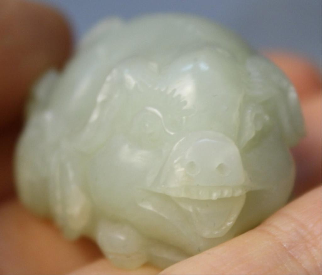Chinese Small Jade Carving of Pig - 8
