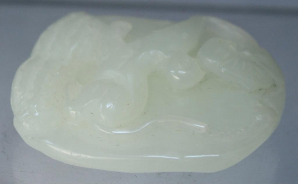 Chinese Jade Carving of Creature and Mushroom - 9
