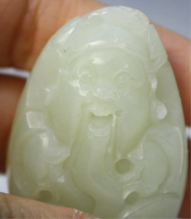 Chinese Small Jade Carving of Elder - 4