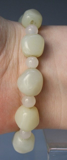 Chinese Jade Beaded Bracelet