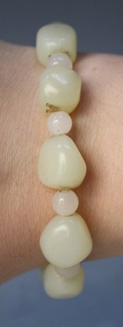 Chinese Jade Beaded Bracelet - 2