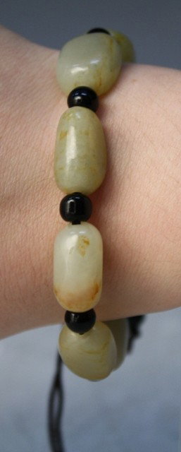 Chinese Jade Beaded Bracelet