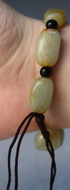 Chinese Jade Beaded Bracelet - 2