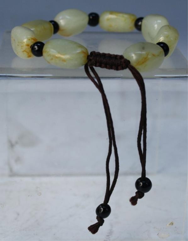 Chinese Jade Beaded Bracelet - 4