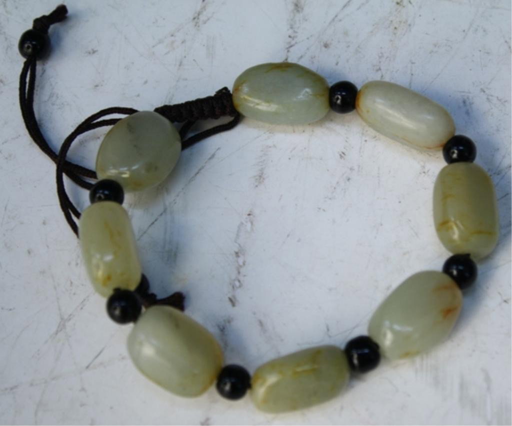 Chinese Jade Beaded Bracelet - 6