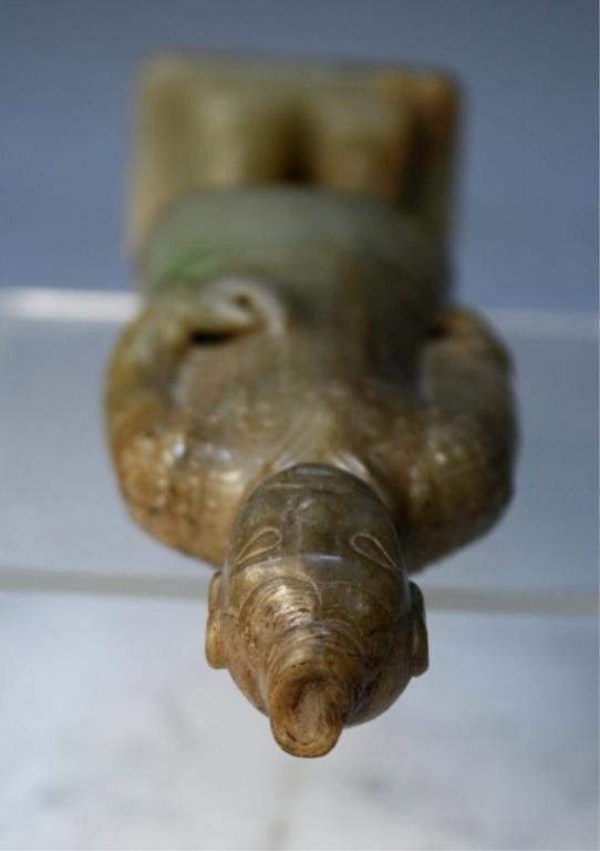 Chinese Carved Jade Soldier Figure - 6