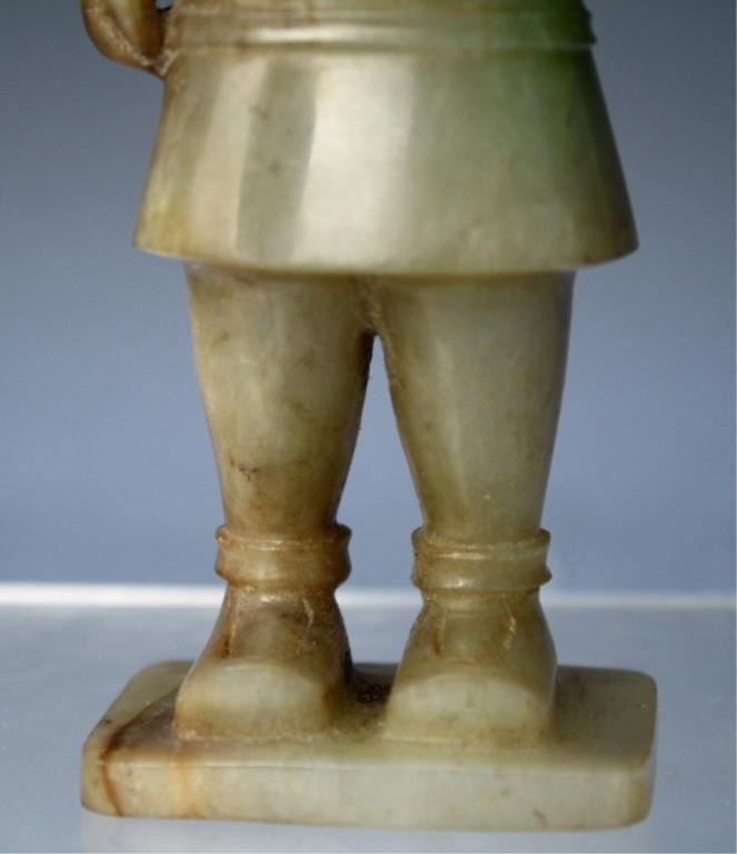 Chinese Carved Jade Soldier Figure - 9