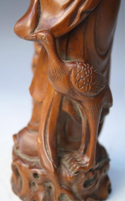 Chinese Carved Boxwood God of Longevity - 10
