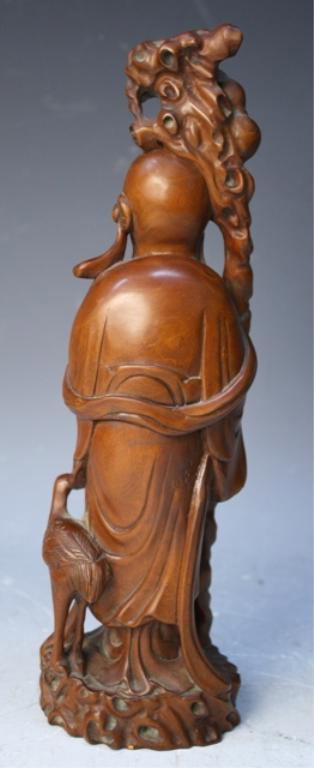 Chinese Carved Boxwood God of Longevity - 3
