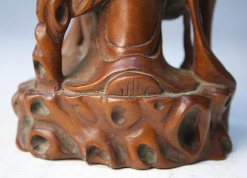 Chinese Carved Boxwood God of Longevity - 9
