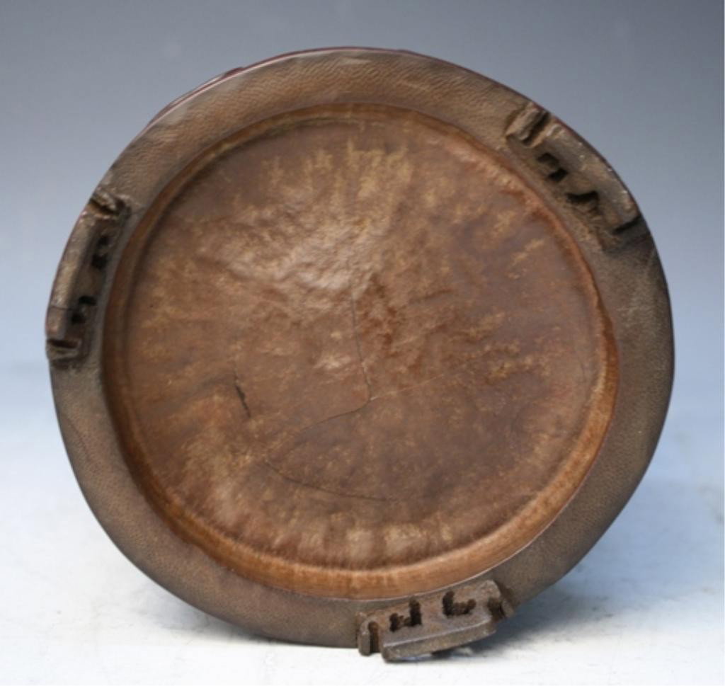 Chinese Carved Bamboo Brushpot w/ Figural Scene - 7