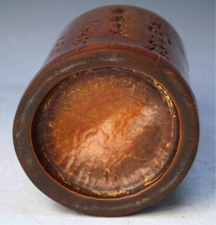 Chinese Bamboo Brushpot w/ Poem of Mao Ze Dong - 10