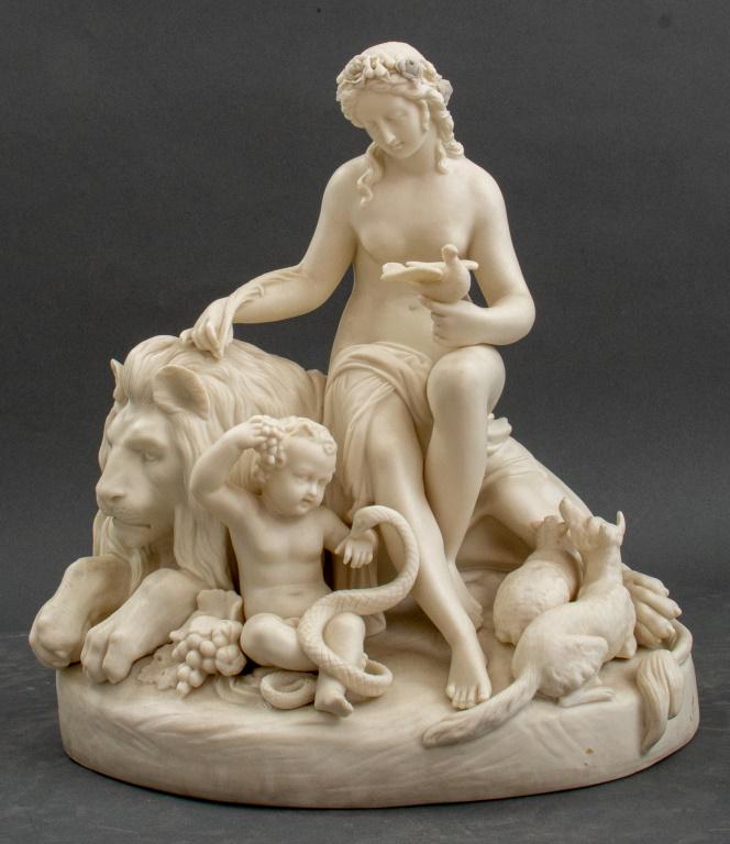 Parian Ware Mythological Group, 19th C (1 of 5)