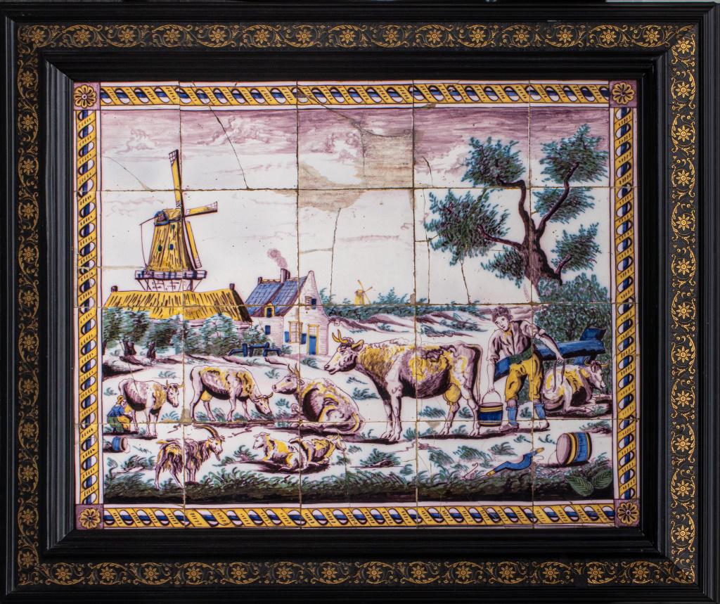 Delft Tile Panel Framed, 18th Century (1 of 9)