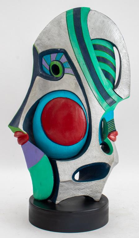 Helen Finch Cubist Figural Resin Sculpture, 1982 (1 of 13)