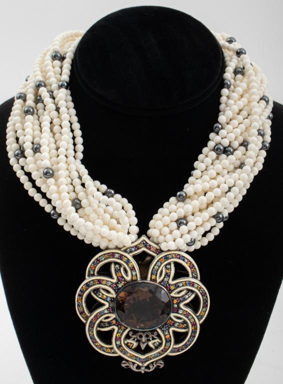 Modern Multi Strand Statement Necklace (1 of 10)
