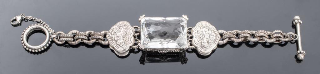 Stephen Dweck Sterling & Crystal Toggle Bracelet (1 of 10)