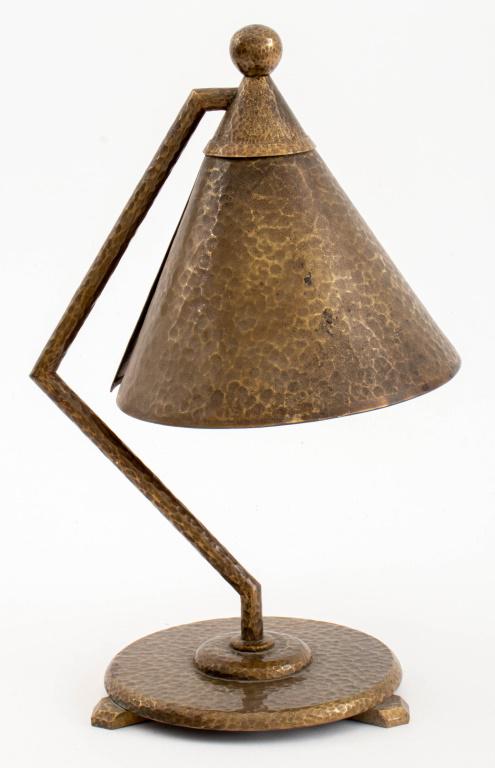 Josef Urban Attr. Art Deco Bronze Table Lamp (1 of 9)