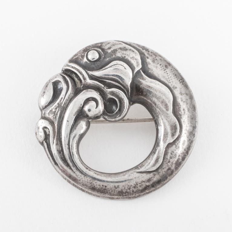 Georg Jensen Sterling Silver No. 10 Fish Brooch (1 of 4)