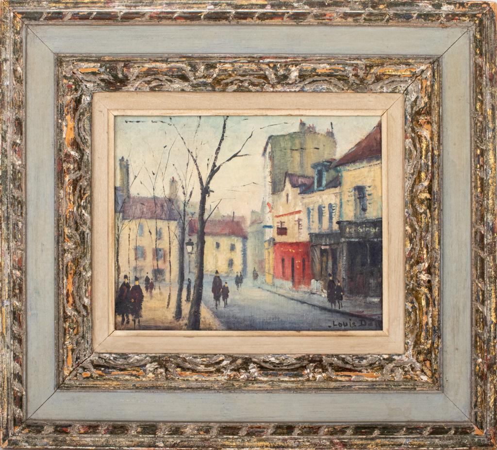 Louis Dali 'Parisian Street Scene' Oil on Canvas (1 of 9)