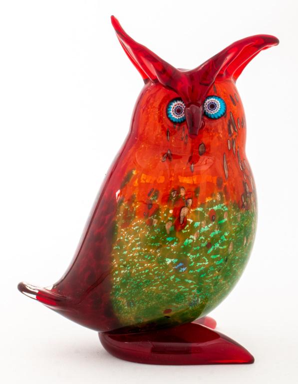 Franco Moretti Art Glass Owl Sculpture (1 of 9)