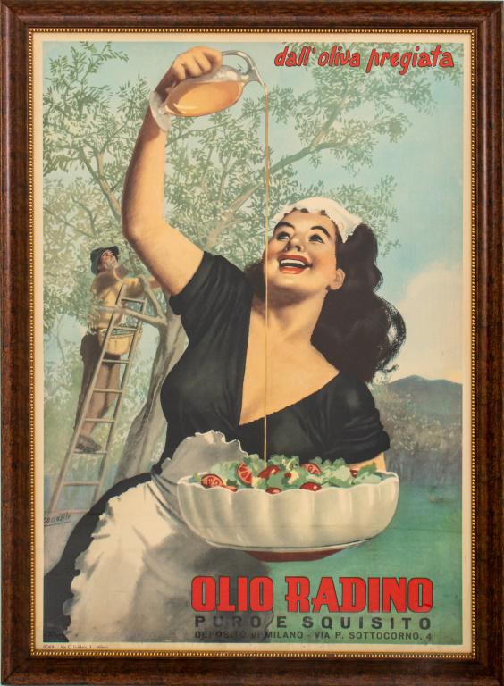 Vintage 'Olio Radino' Advertising Poster (1 of 9)