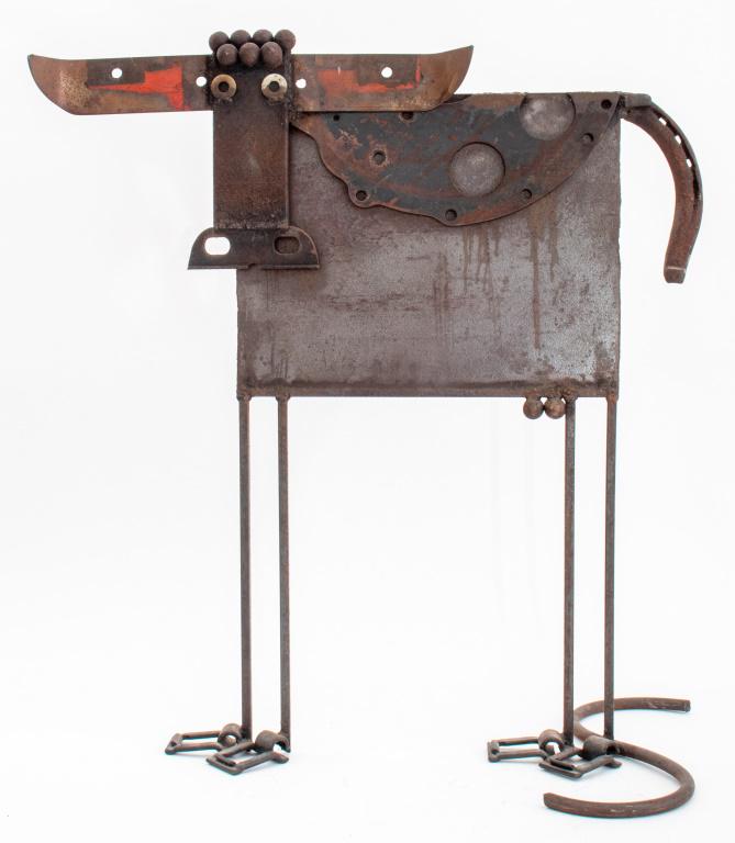 William Heise "Bull" Forged Iron Sculpture, 20th C (1 of 11)
