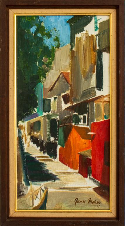 James Maher Abstract Cityscape Oil on Canvas (1 of 10)