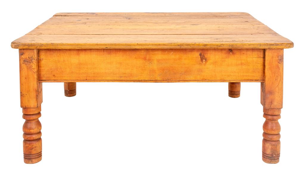 French Louis Philippe Style Pine Wood Low Table (1 of 8)