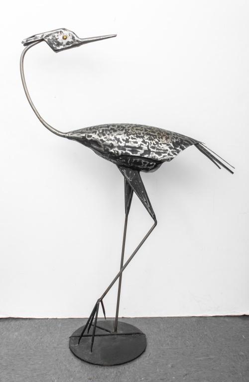 Brutalist Large Metal Crane Sculpture (1 of 11)