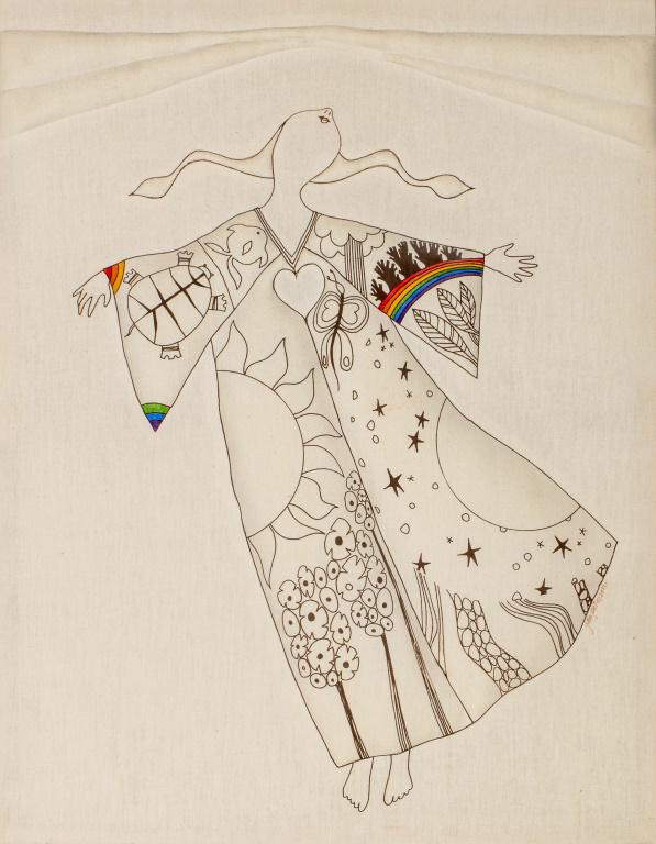 Jan Peterson Woman Rising Silkscreen Quilt Textile (1 of 10)