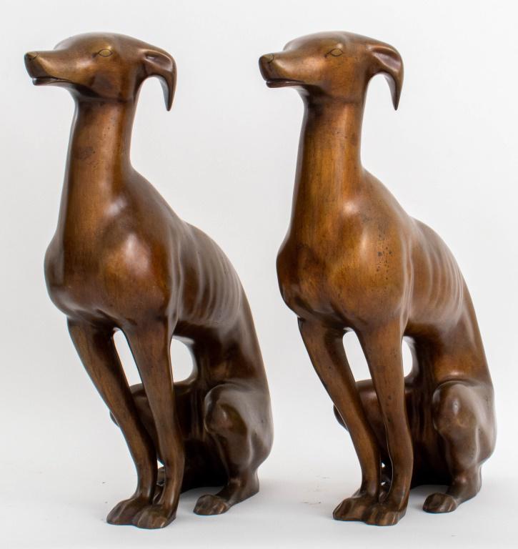 Victor Salmones Greyhound Gilt Bronze Sculpture, 2 (1 of 11)