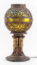 Oscar Bach Gilt Bronze Table Lamp w/ Steuben Globe