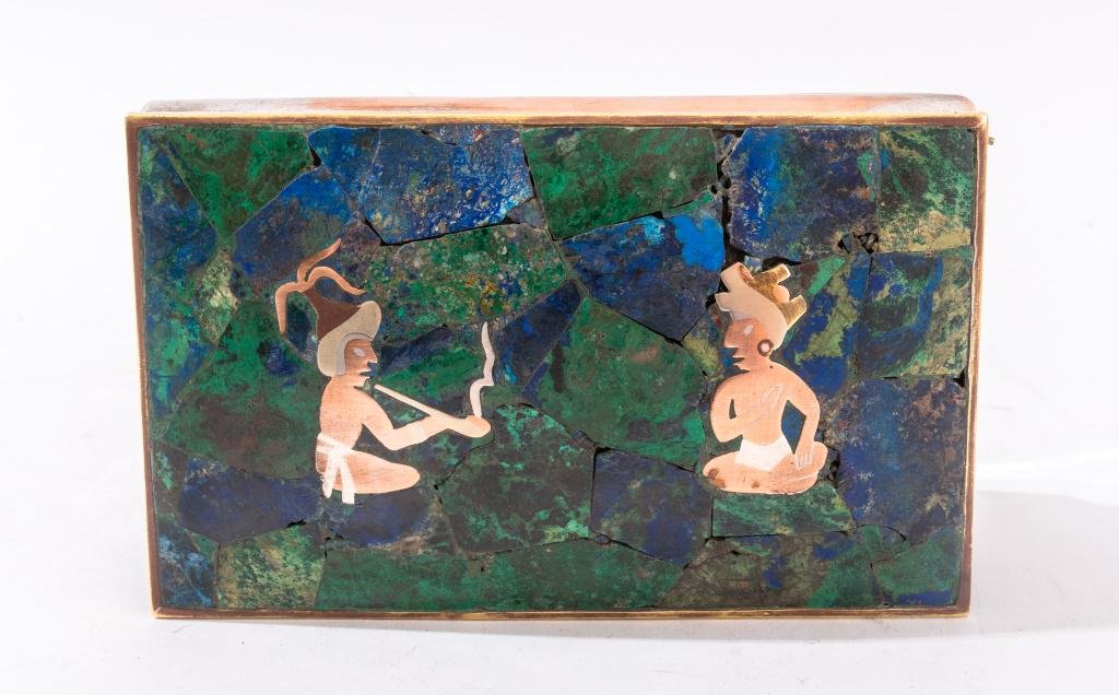 Latin American Azurite Malachite Taxco Box (1 of 8)