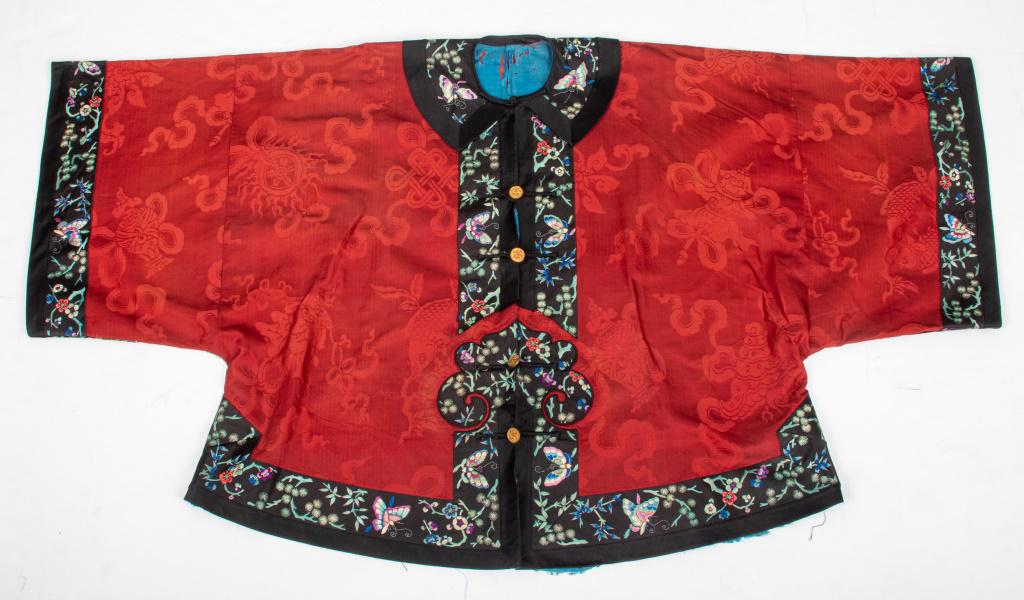 Chinese Embroidered Red Silk Jacket (1 of 10)