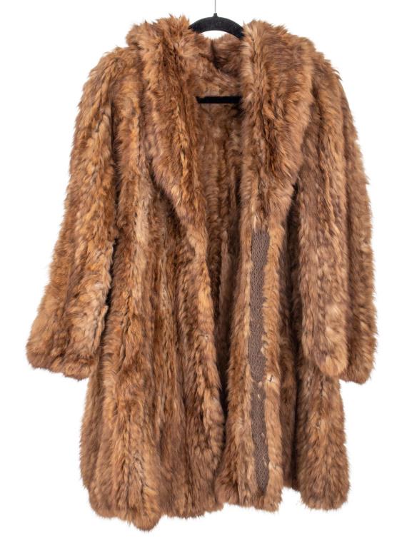 Knitted Rabbit Ladies' Fur Coat (1 of 4)